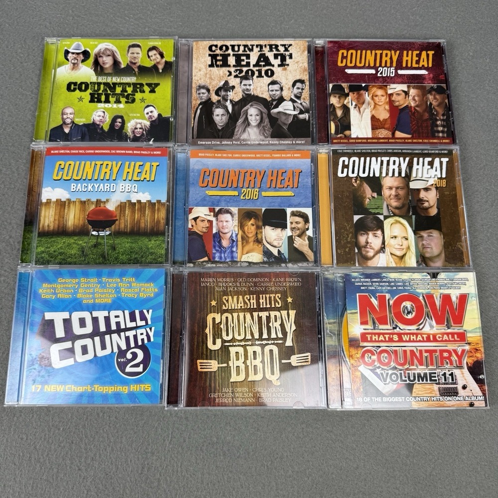 Various Artists - Country Heat Cd Lot Plus Other Compilation Cds - 9 Music Cd